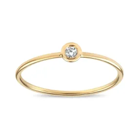 1.5mm Stacking Ring With Diamond