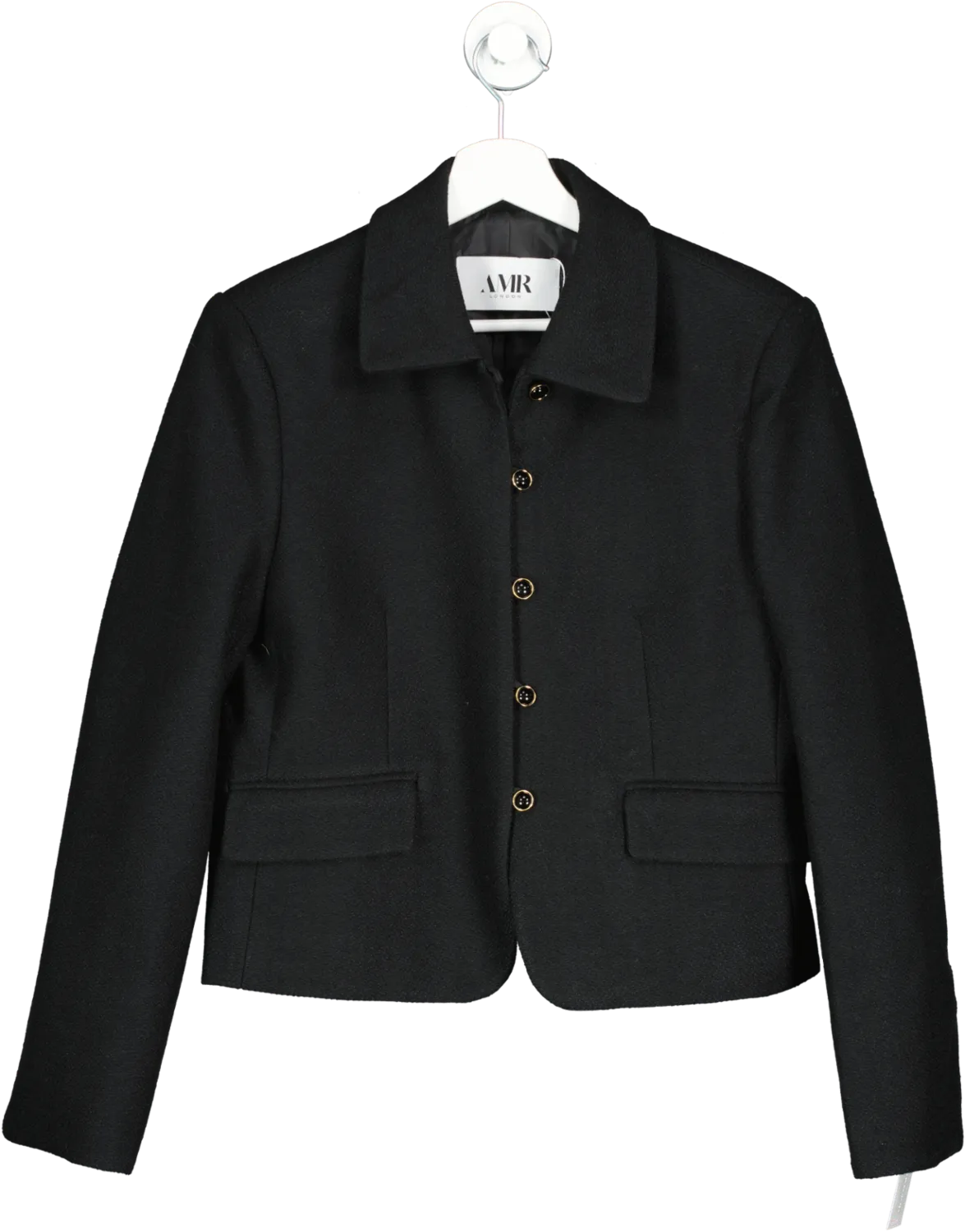 amr london Merino Wool Cardigan | Black UK 8