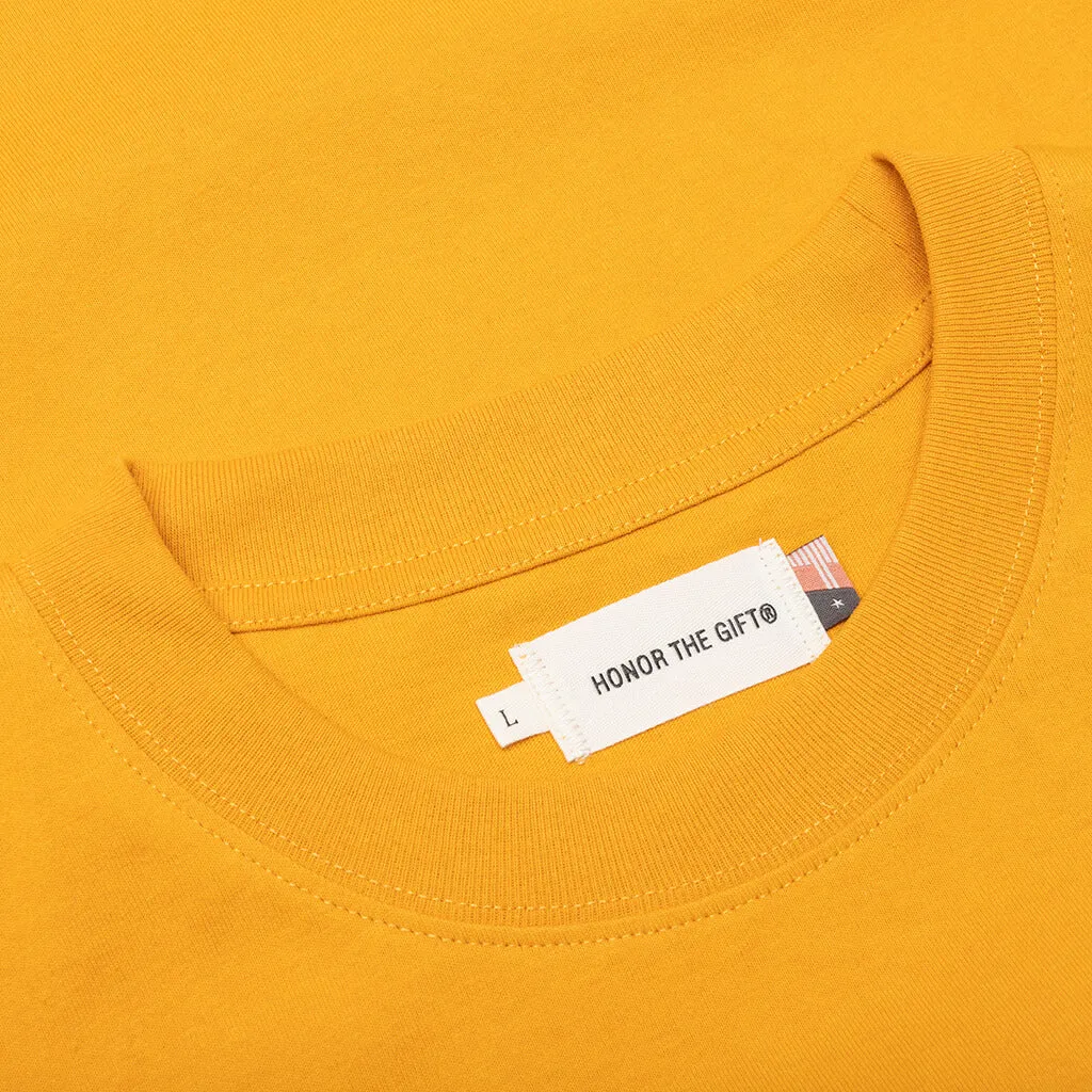 B-Summer Embroidery Box Tee - Yellow