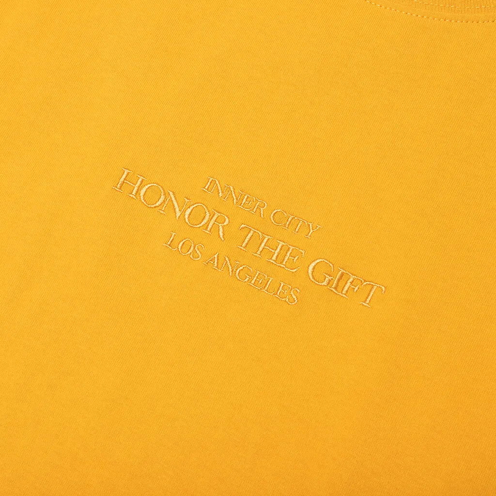 B-Summer Embroidery Box Tee - Yellow