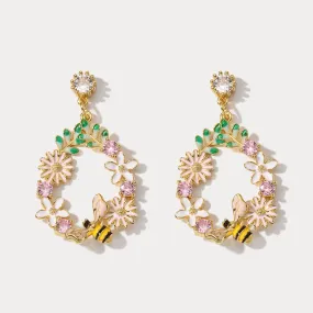 Bee in The Flower Earrings