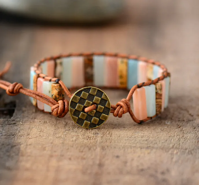 Bohemian Summer Jasper Tubestone Bracelet