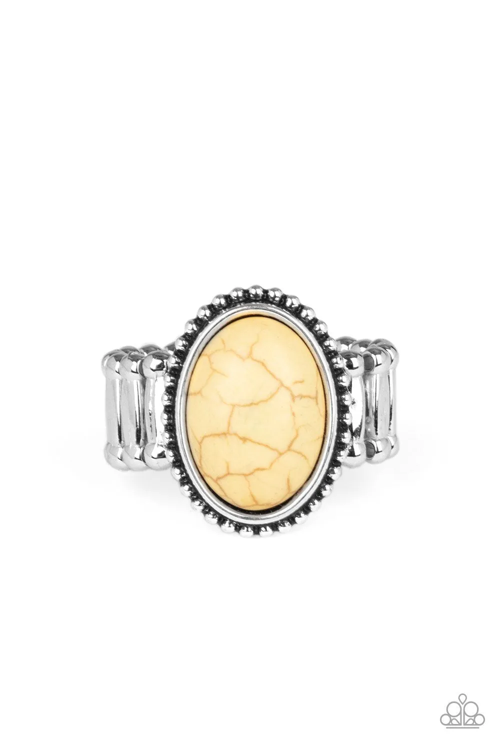 Bountiful Deserts Yellow Stone Ring - Paparazzi Accessories