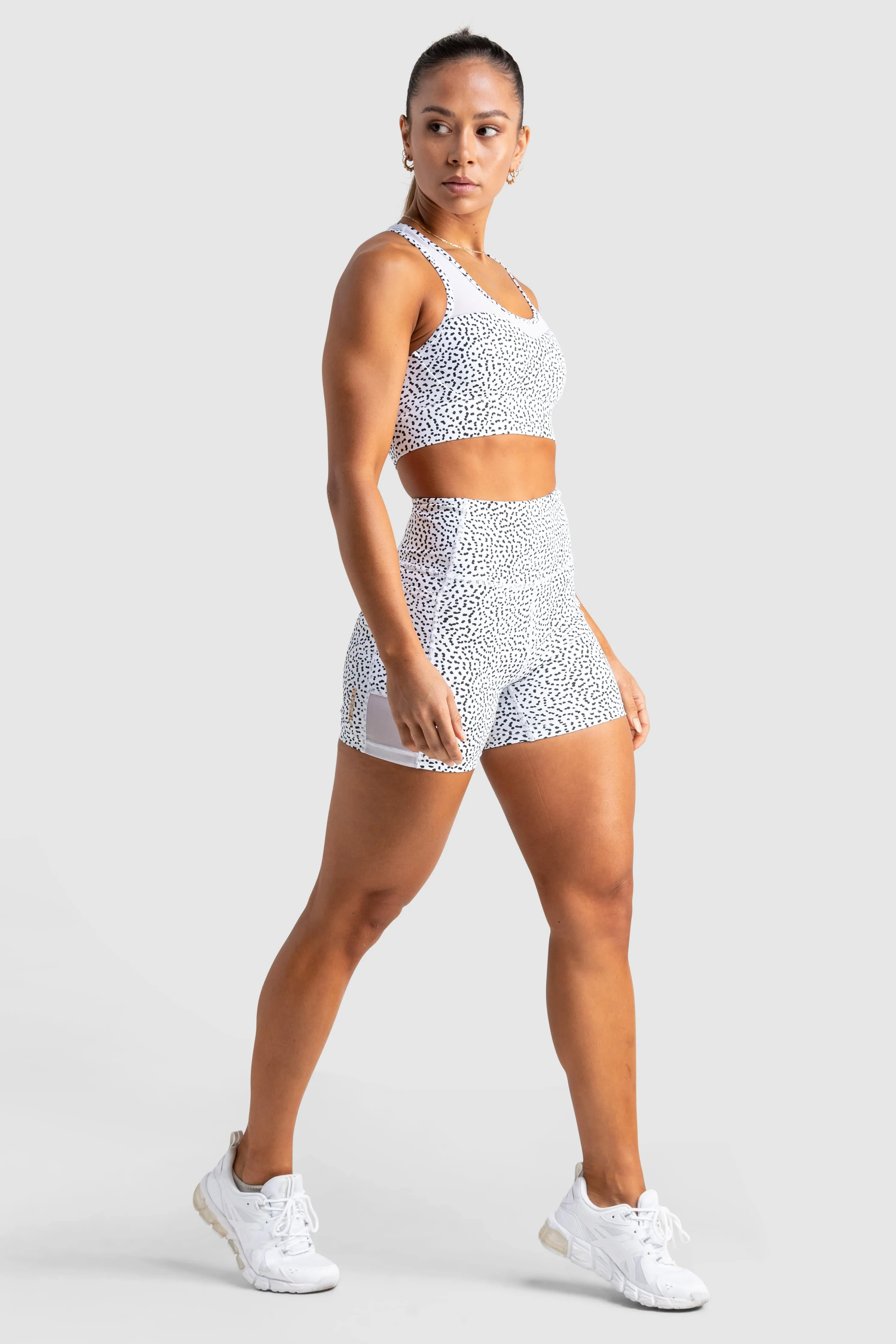 Breeze Mesh Crop - White Speckle