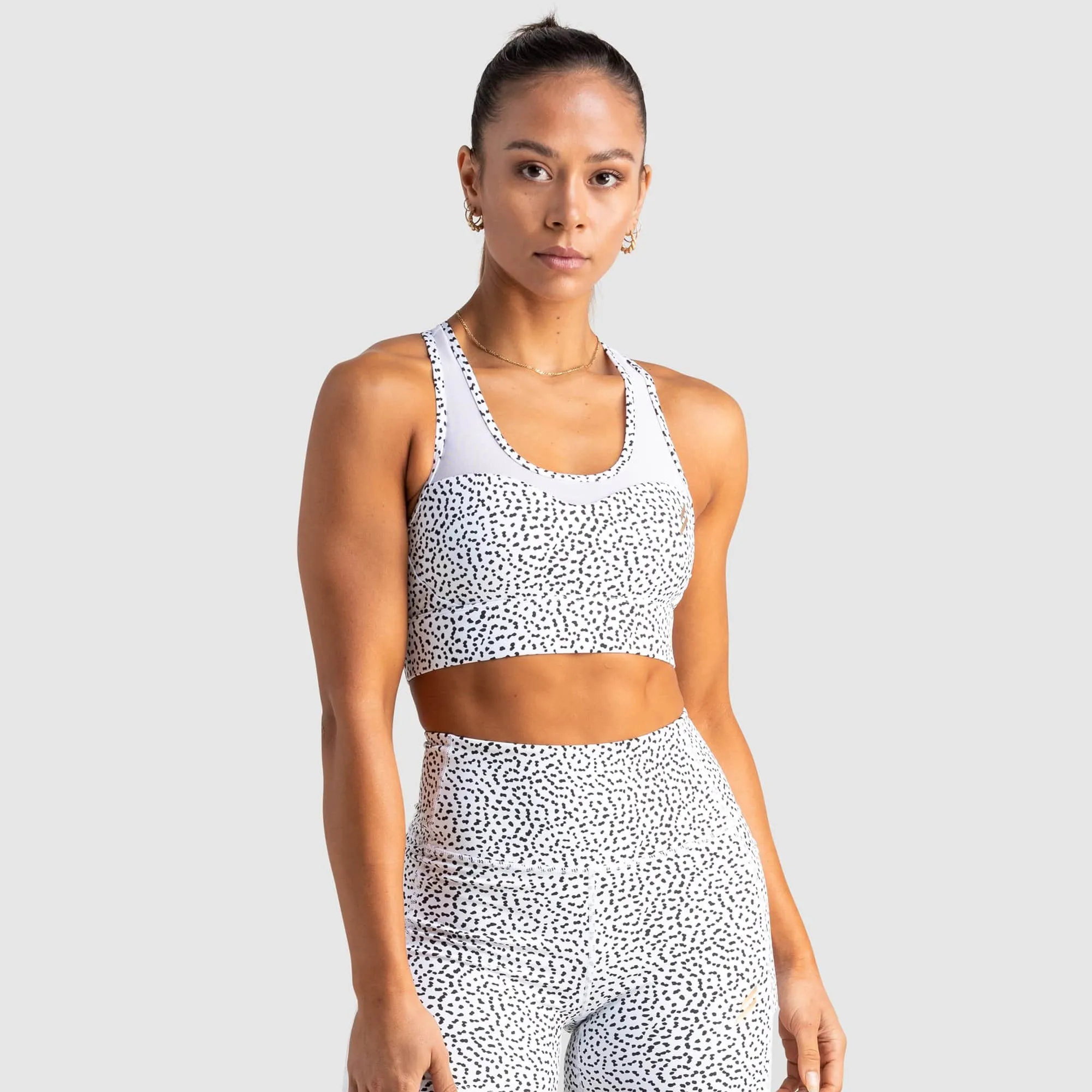 Breeze Mesh Crop - White Speckle