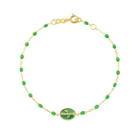 Cactus Classic Gigi Green bracelet, Yellow Gold, 6.7"