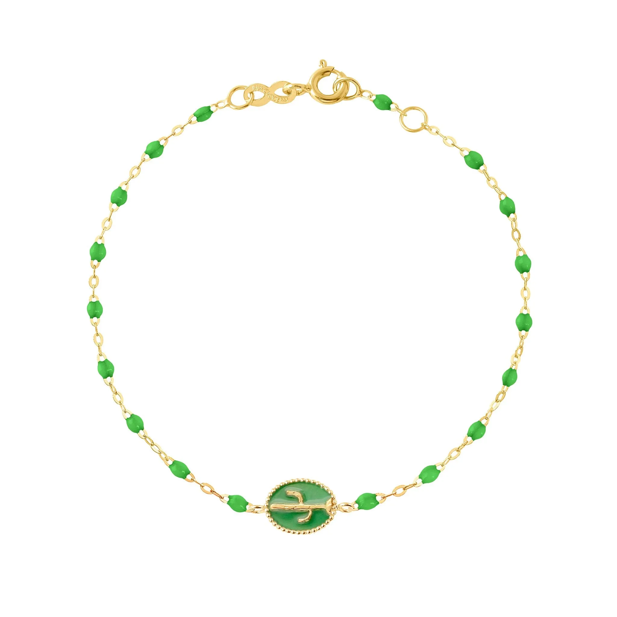 Cactus Classic Gigi Green bracelet, Yellow Gold, 6.7"