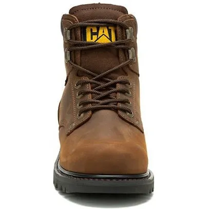 Cat Men's Second Shift Soft Toe WP Slip Resist Work Boot -Brown- P51086