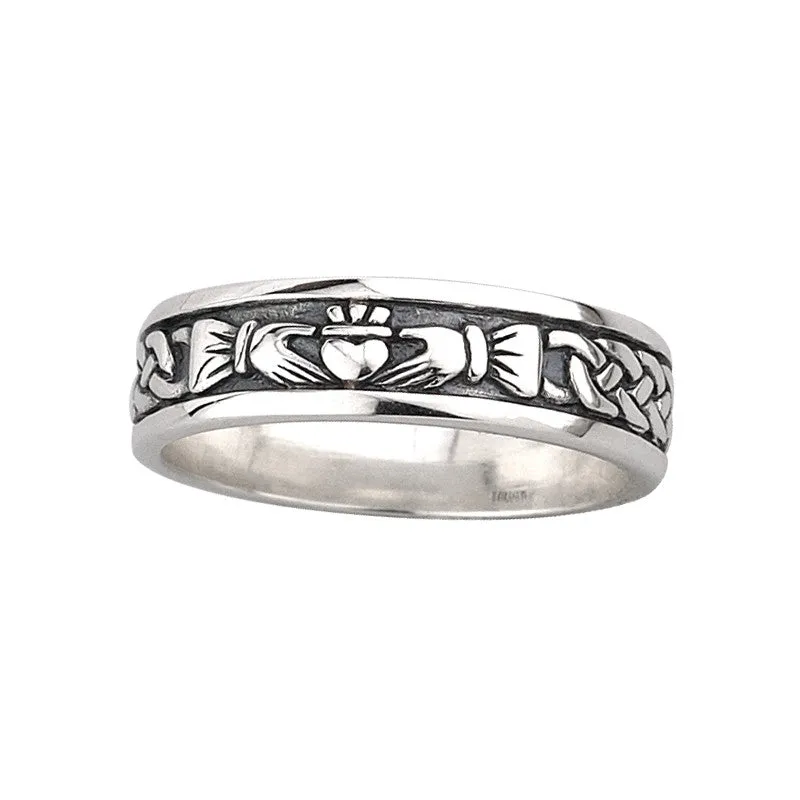 Claddagh Sterling Silver Band (Ladies)