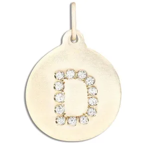 D Alphabet Charm Pavé Diamonds