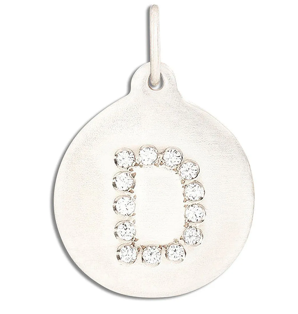 D Alphabet Charm Pavé Diamonds