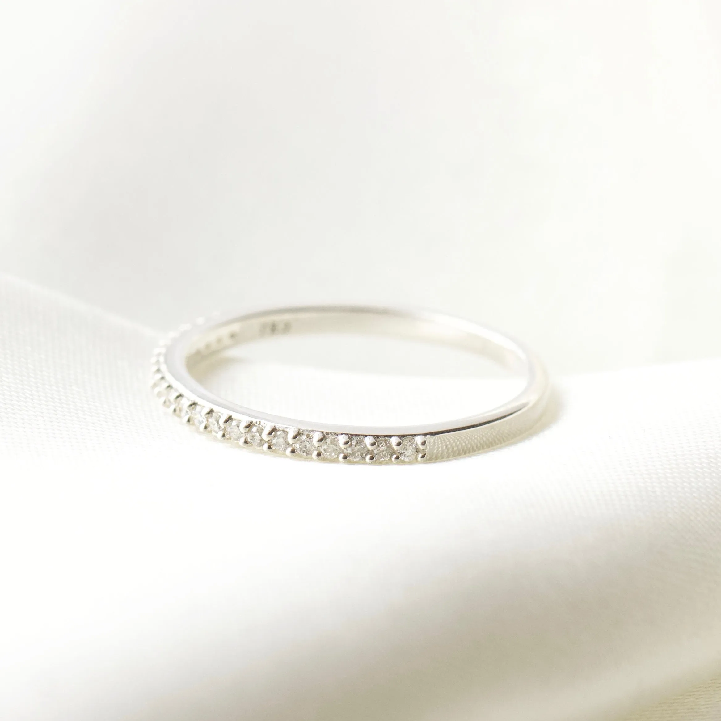 Diamond Pave Half Eternity Ring