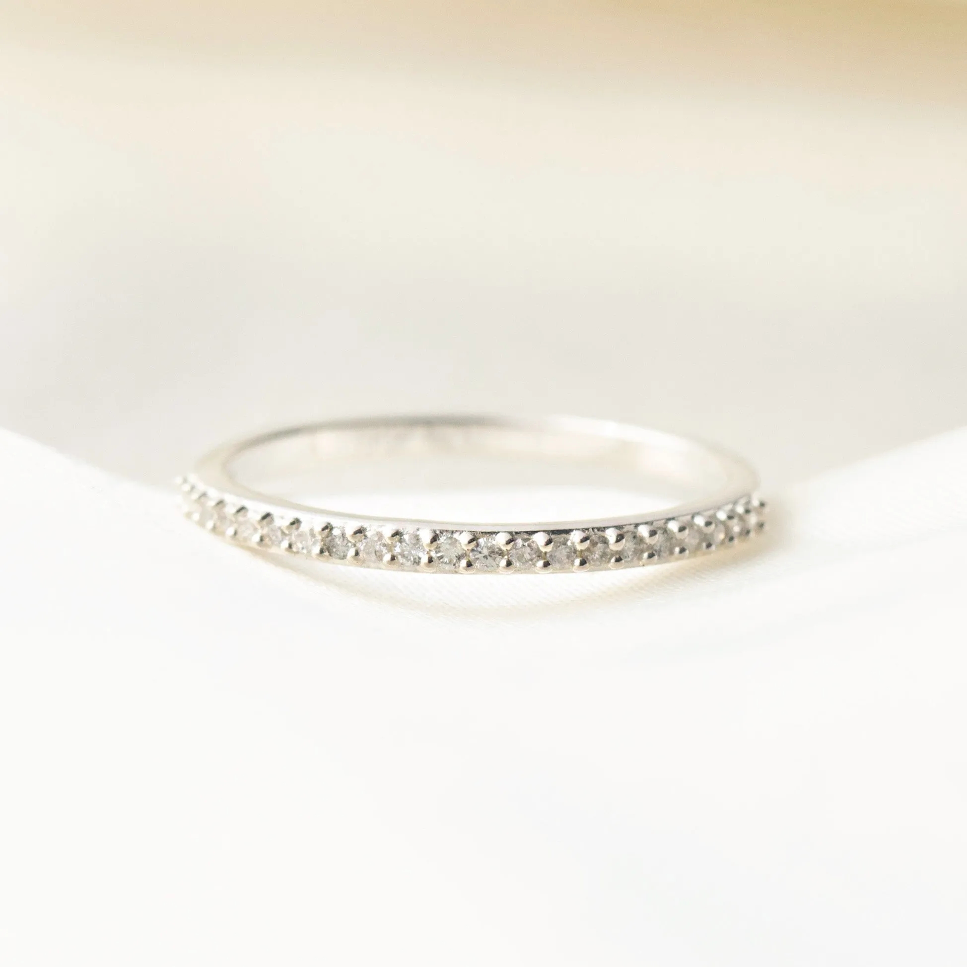 Diamond Pave Half Eternity Ring