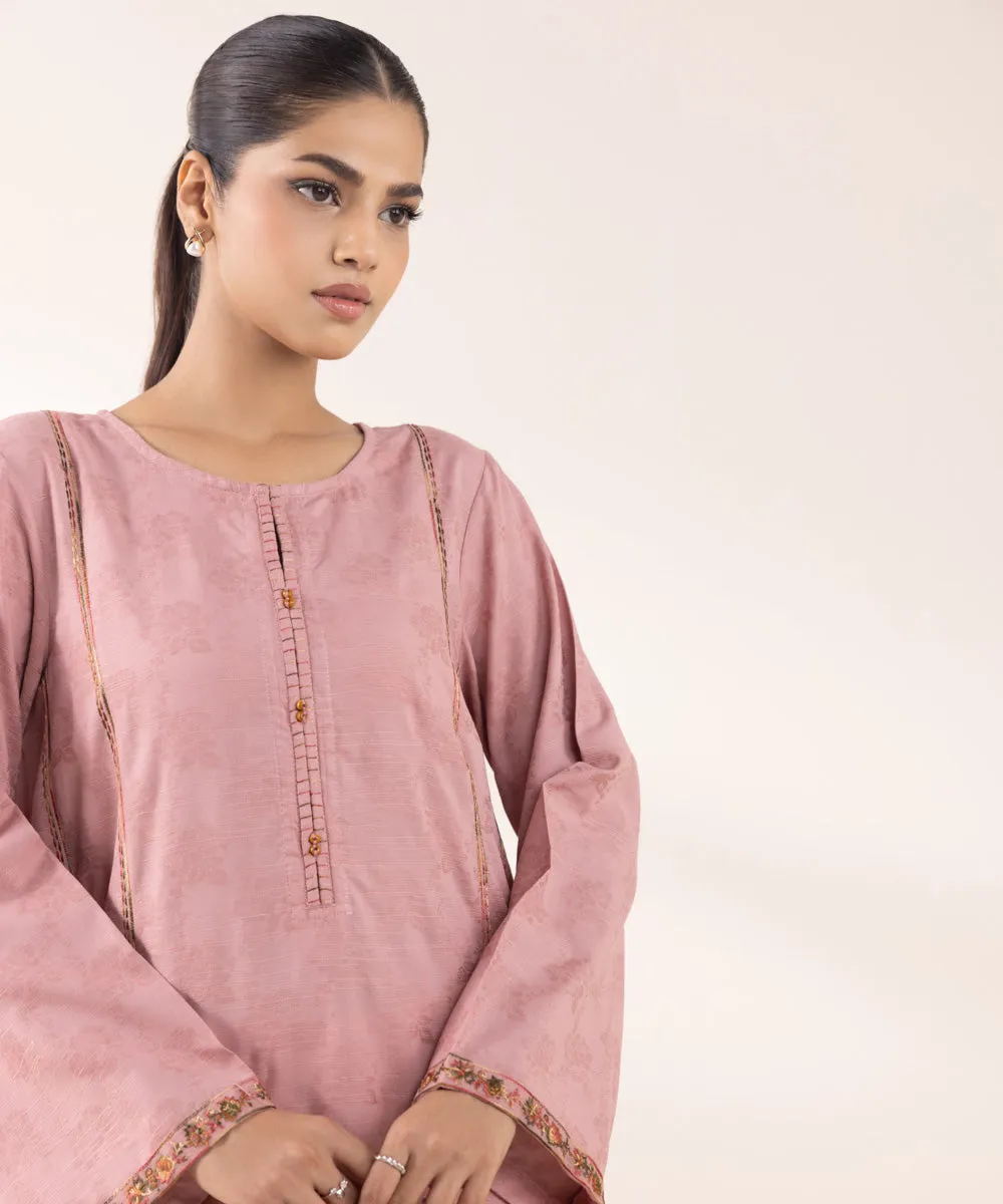 Embroidered Cotton Jacquard Shirt