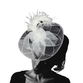 Feather Mesh Flower Fascinator Headband