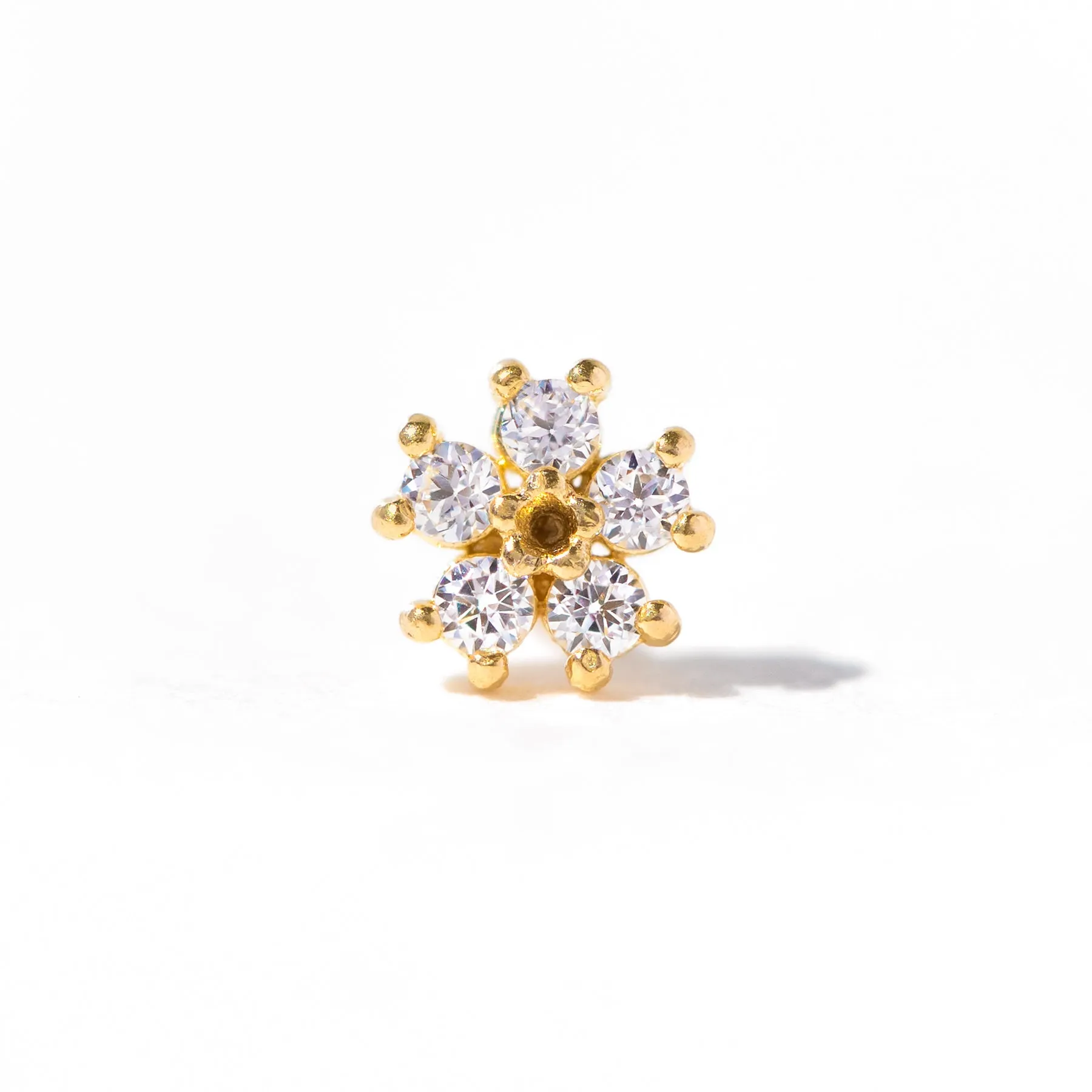 Fine Tiny Flower Stud