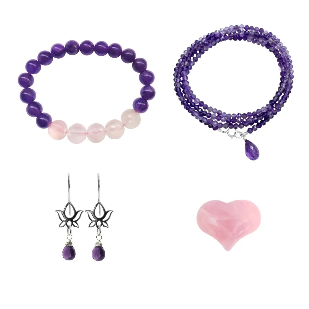 Gemstone Intention Set: Anxiety Free Amethyst