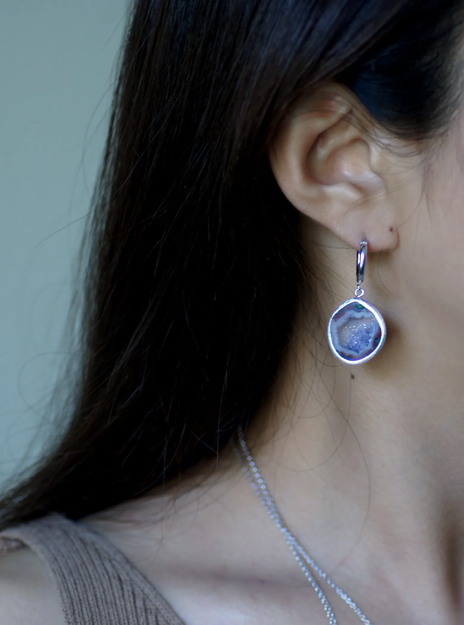 Geode Hoop Earrings