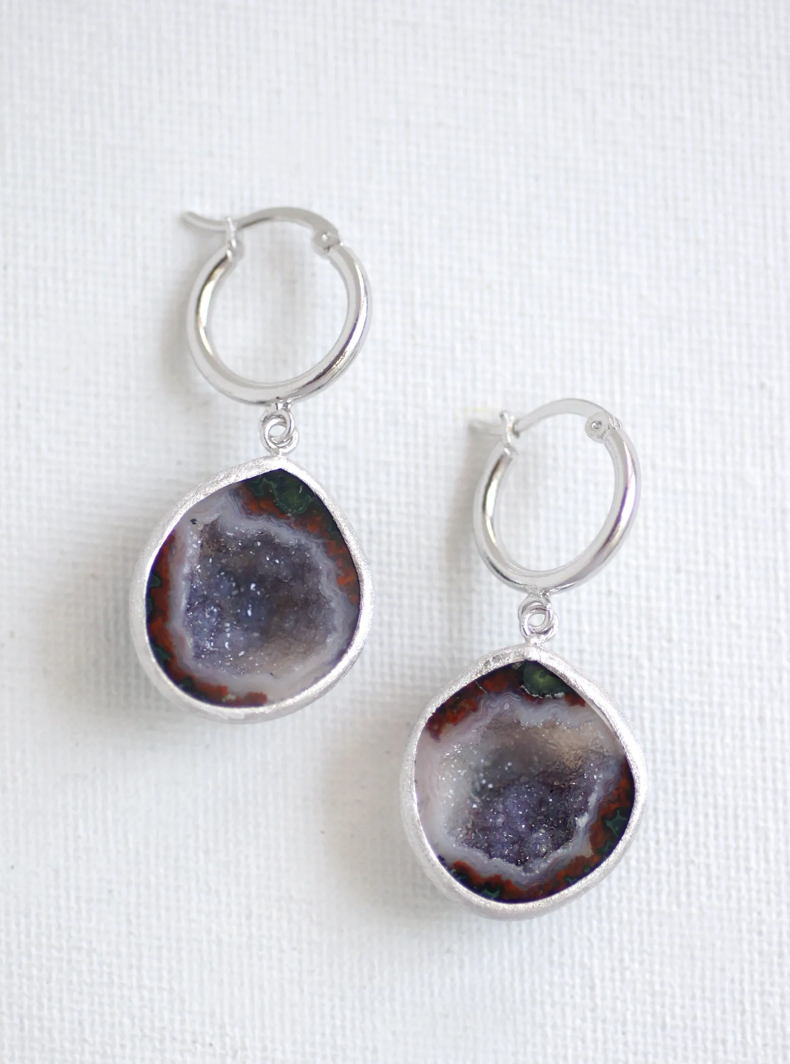 Geode Hoop Earrings