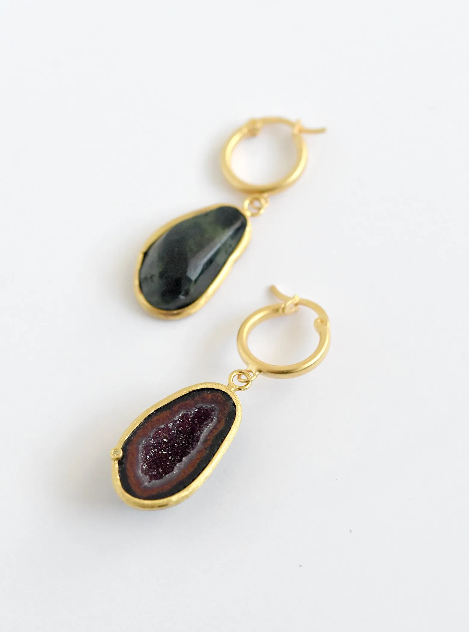 Geode Hoop Earrings