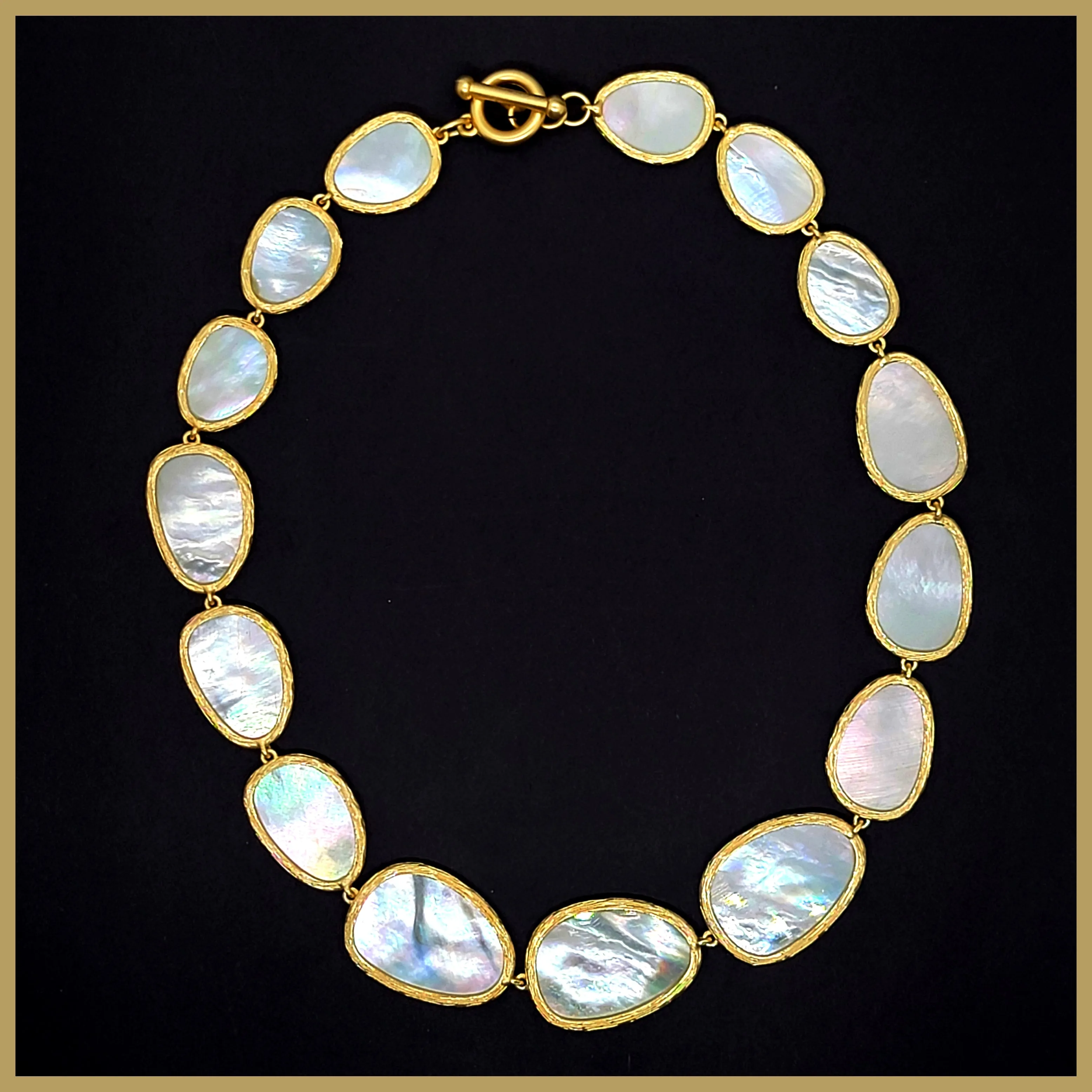 Graduated Mother-of-Pearl Petal Necklace