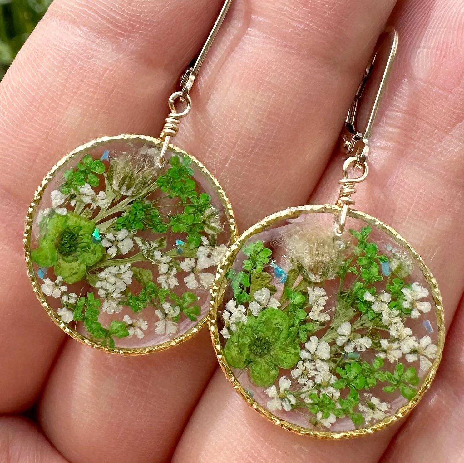 Green Botanical Garden Earrings - BG 109