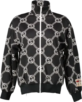 Gucci Black / White Interlocking G Zipped Jacket UK XXS