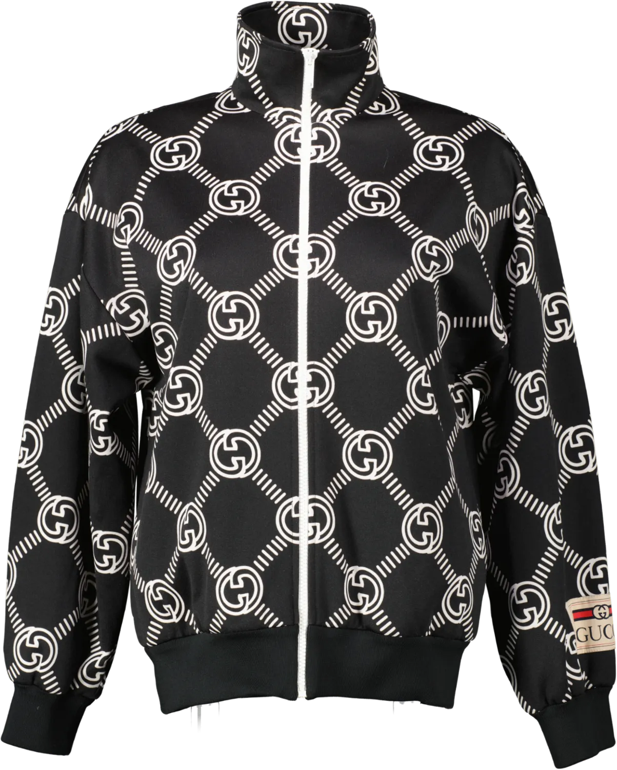 Gucci Black / White Interlocking G Zipped Jacket UK XXS