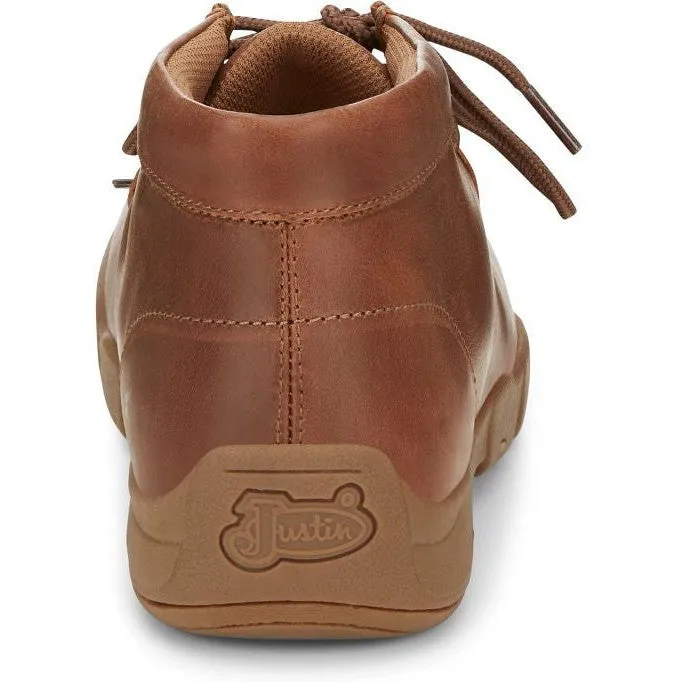 Justin Men's Cappie 4" Moc Toe Western Work Shoe -Sand Tan- SE241