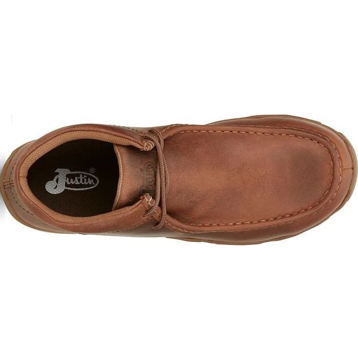 Justin Men's Cappie 4" Moc Toe Western Work Shoe -Sand Tan- SE241