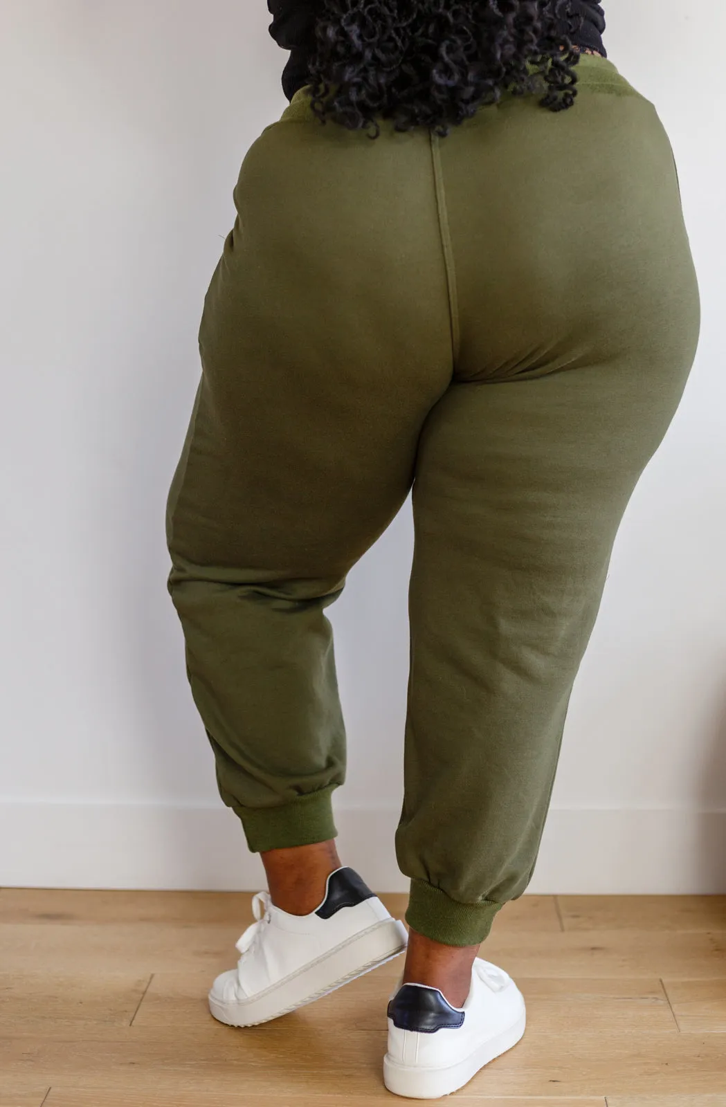 Kick Back Distressed Joggers in Olive BF35