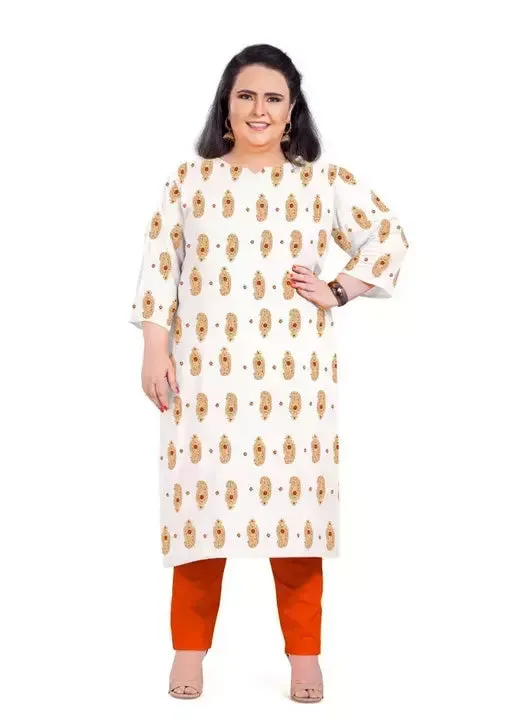 Like Mom Like Daughter - Minakari White Pure Rayon With Handwork Daily Wear Kurti