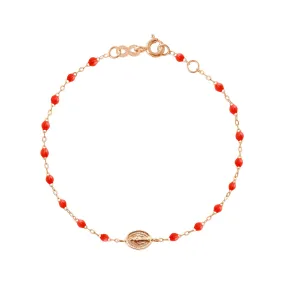 Madone Charm Classic Gigi Coral bracelet, Rose Gold, 6.7"