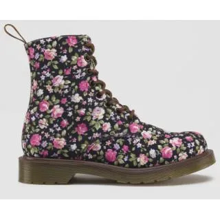 Page Black Rose Canvas Boots