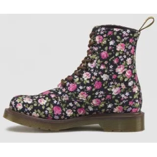 Page Black Rose Canvas Boots