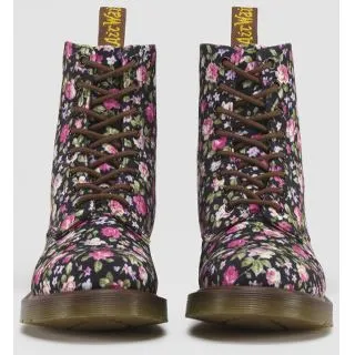 Page Black Rose Canvas Boots