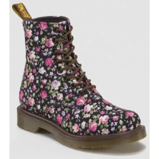 Page Black Rose Canvas Boots