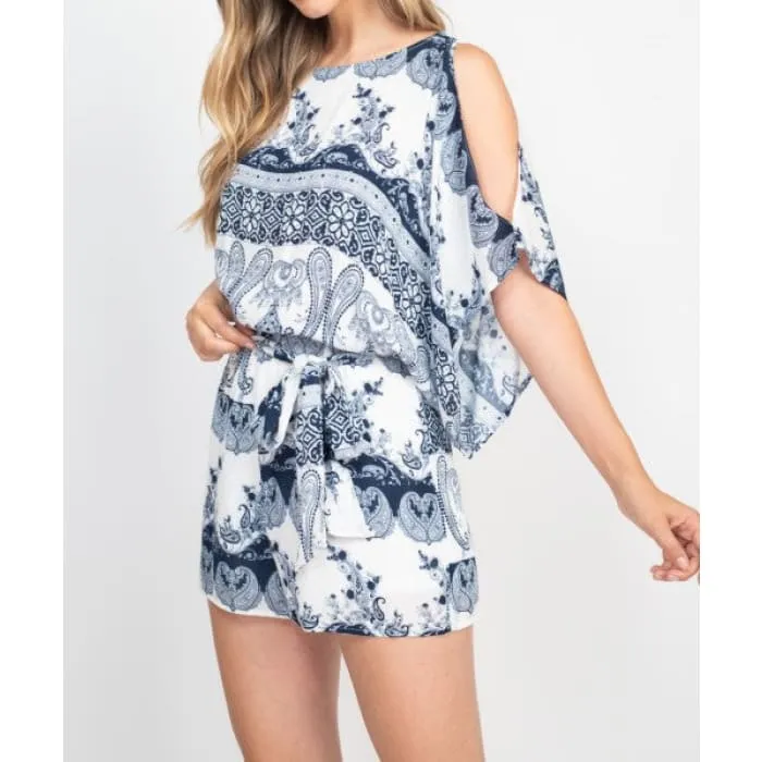 Paisley Print Romper