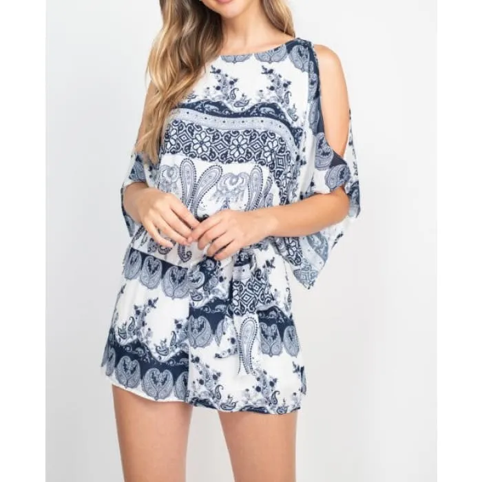 Paisley Print Romper