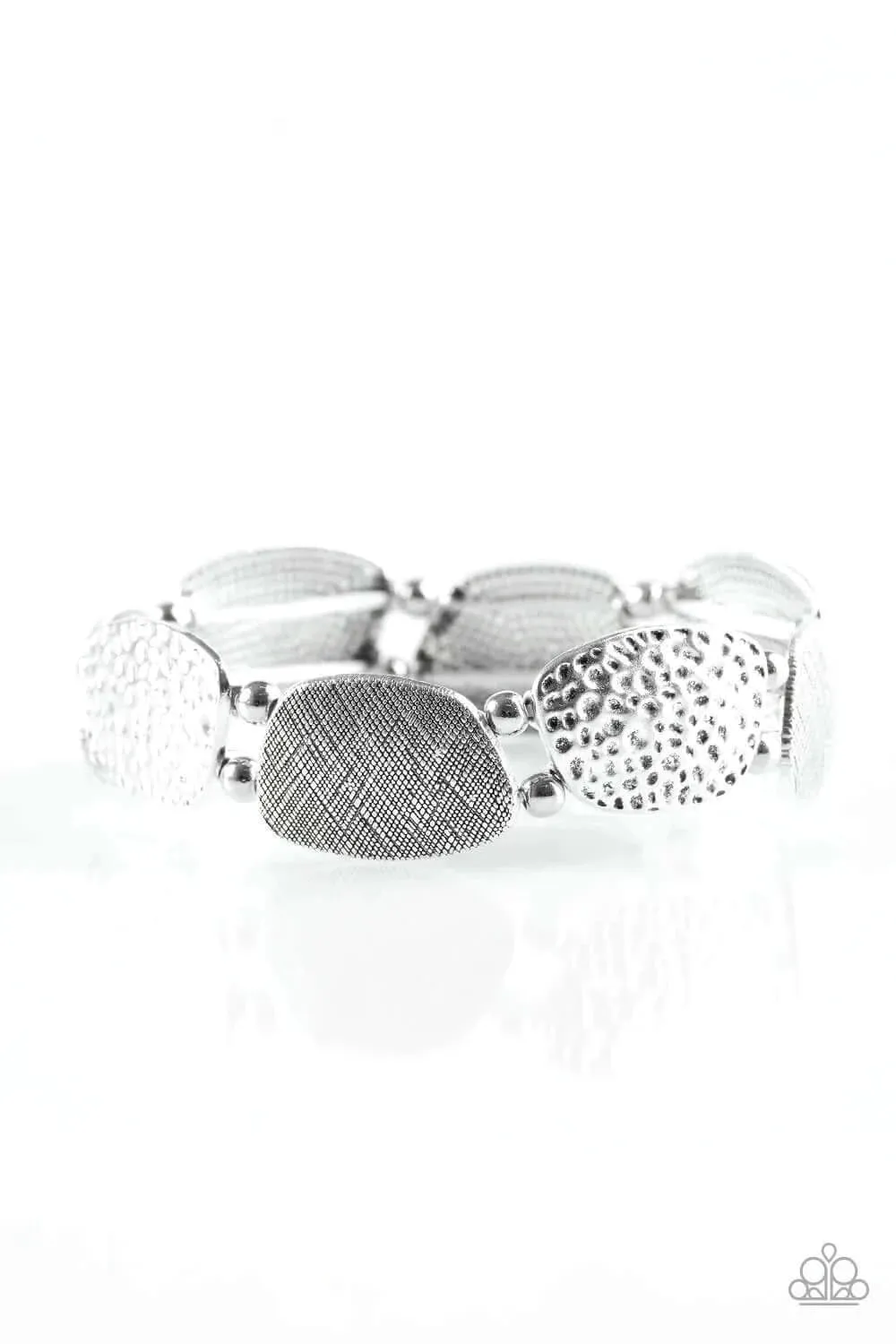 Paparazzi Accessories  - Cave Chic #B703 Peg - Silver Bracelet