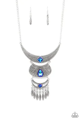 Paparazzi Lunar Enchantment - Blue Necklace - 2021 Convention Collection