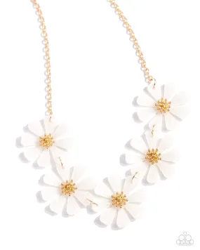 Paparazzi Pastel Promenade White Necklace & Earring Set