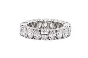 Platinum 4.35CT Pear Shape Eternity Band