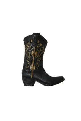 Pure Western Magnet Boot Black Flower