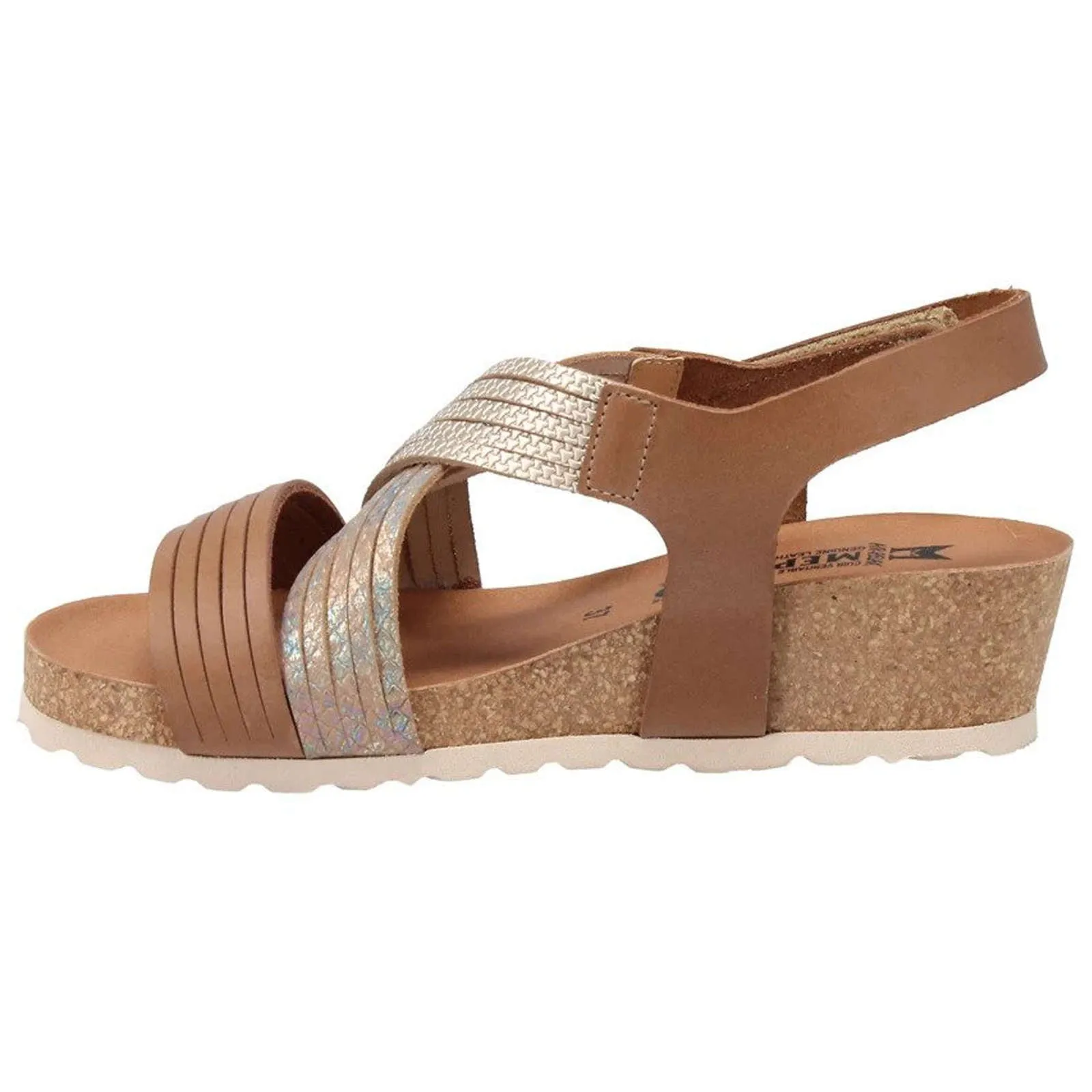 Renza Full Grain Leather Women's Strappy Wedge Sandals