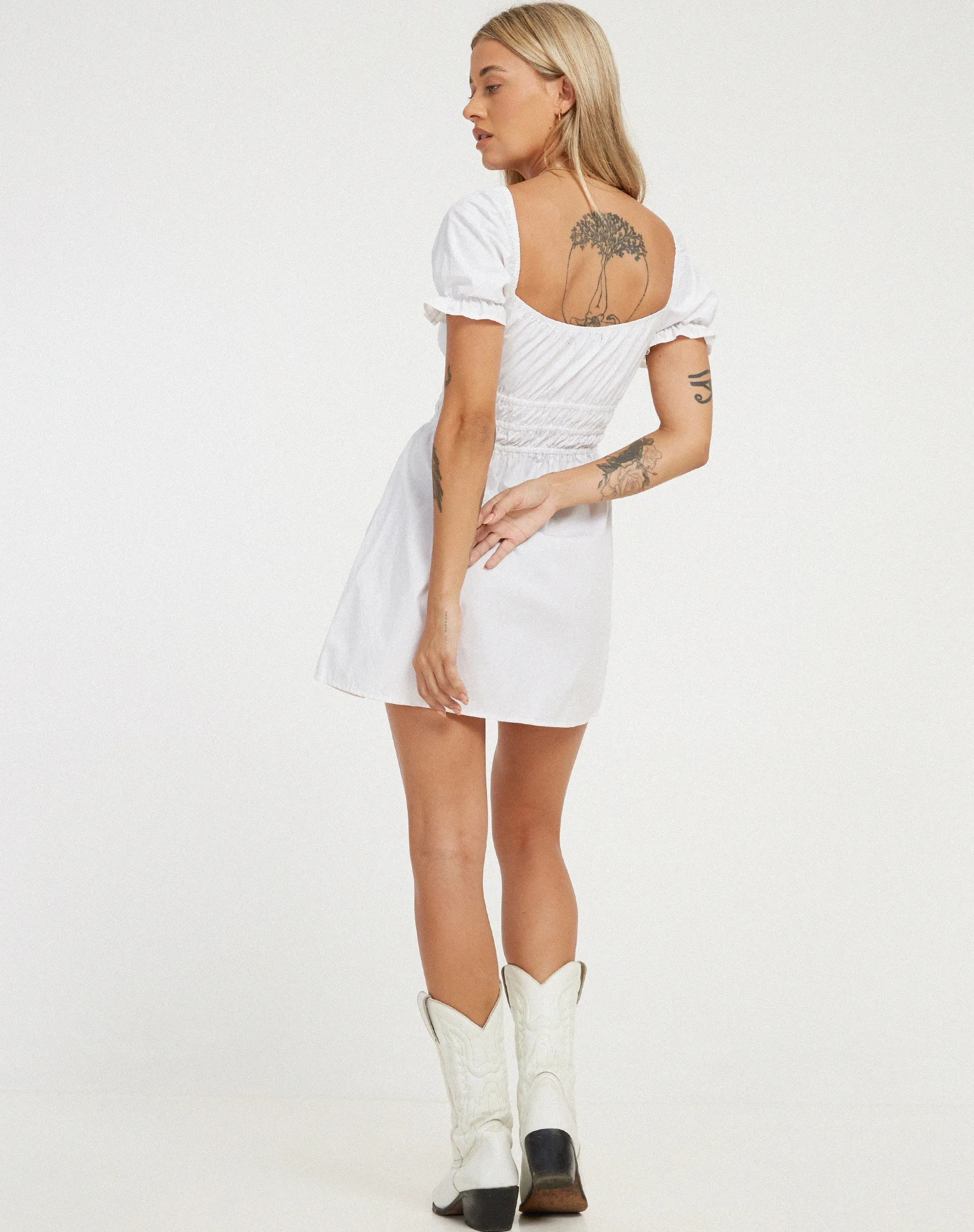 Rosmilly Mini Dress in White