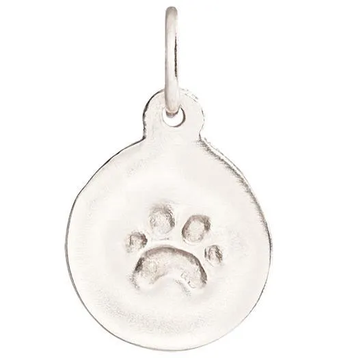 Small Paw Print Disk Charm