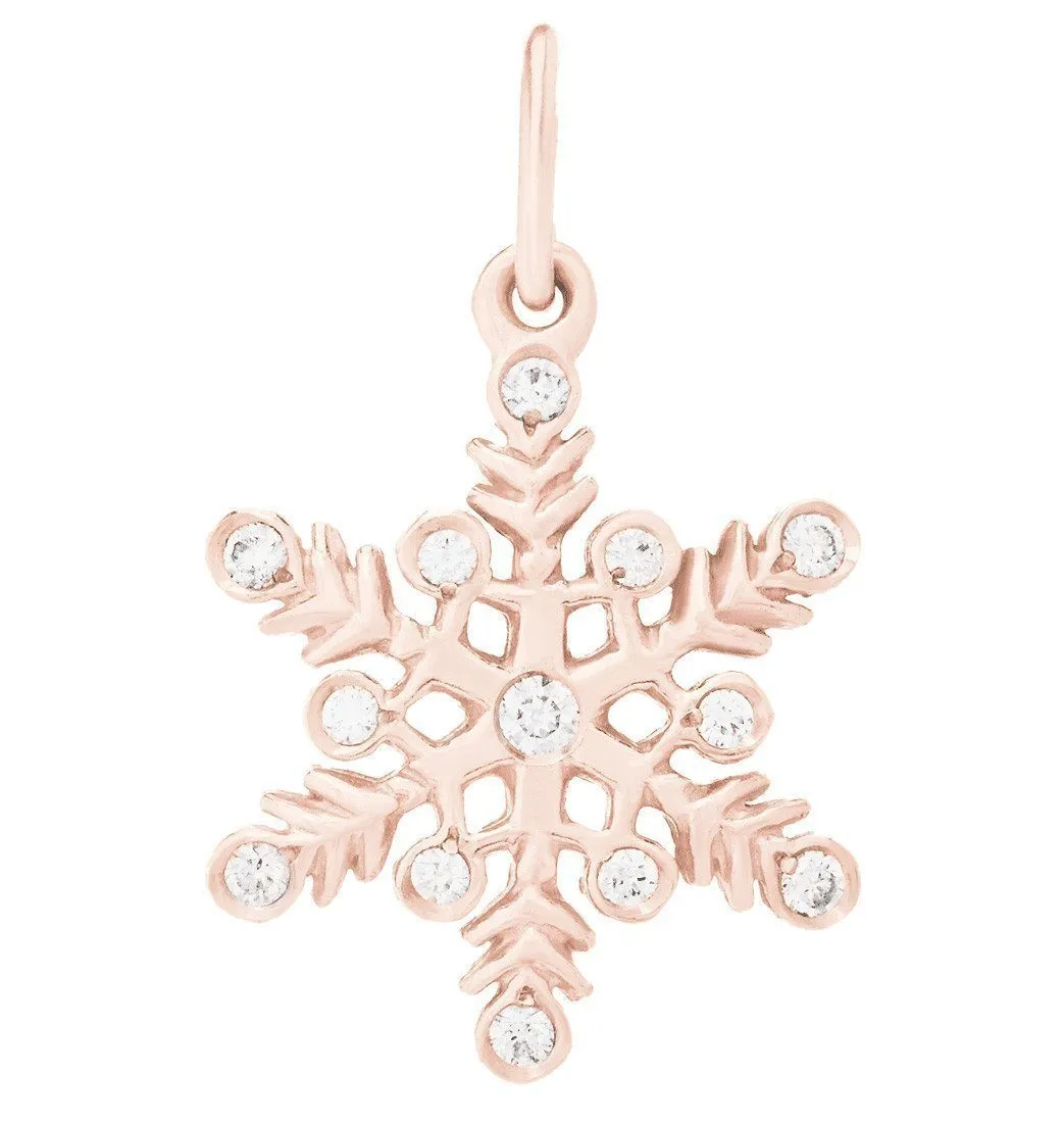 Snowflake Mini Charm Pavé Diamonds