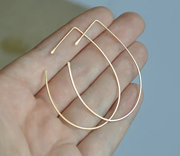 Sterling Silver Lotus Petal Hoop Earrings