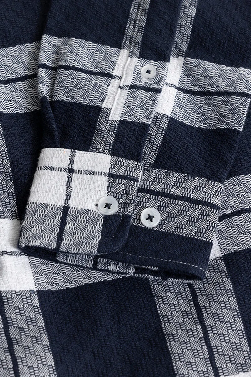 Summer Bliss Navy Blue Checks Shirt